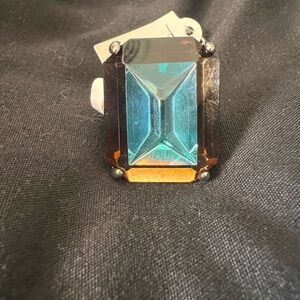 Elegant Blue and Brown Gemstone Ring